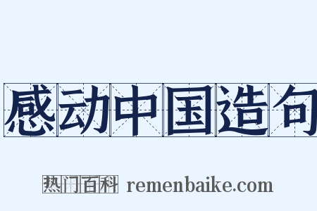 感动中国造句是什么意思的图片
